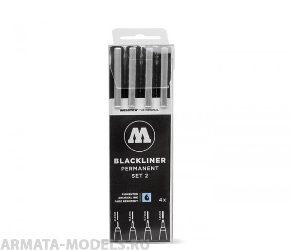 200487 Набор MOLOTOW Blackliner Set 2 4 шт