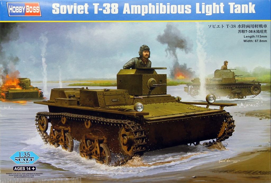 83865 Танк Soviet T-38 Amphibious Light Tank Hobby Boss