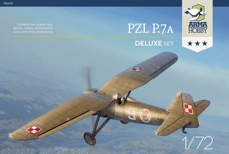 AH70005 Самолет PZL P.7a Deluxe Set Arma Hobby