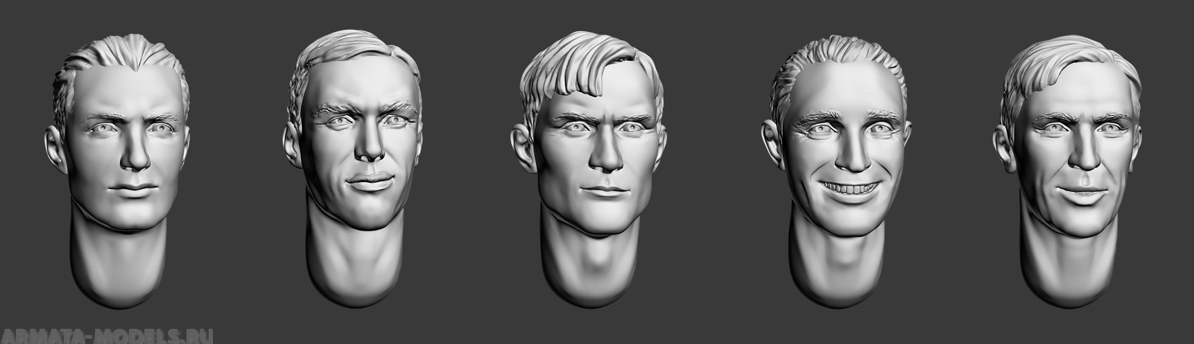 ARM356025 Головы (с волосами) №6 ARMOR35