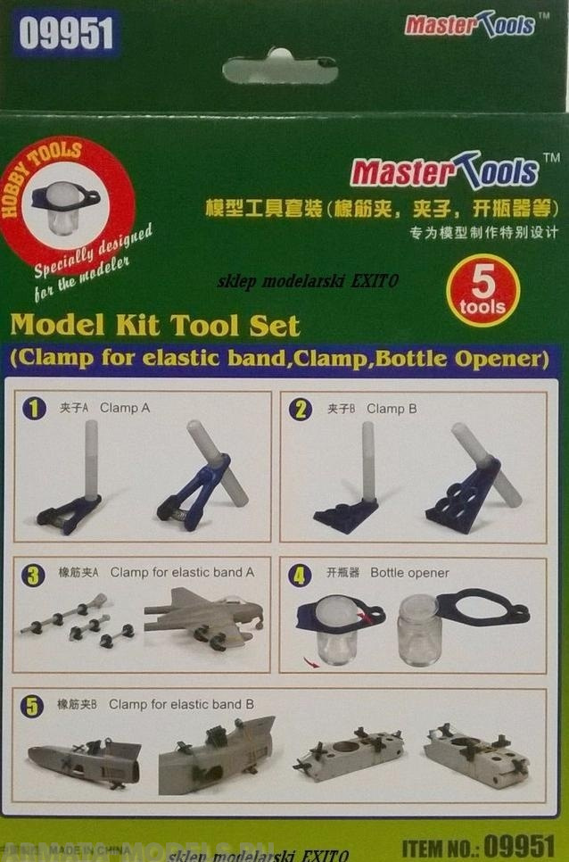 MST09951 Набор зажимов Model Kit Tool Set (Clamp for elastic band,Clamp,Bottle Opener