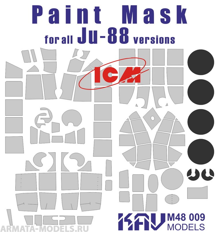 KAVM48009 Окрасочная маска на остекление Ju-88