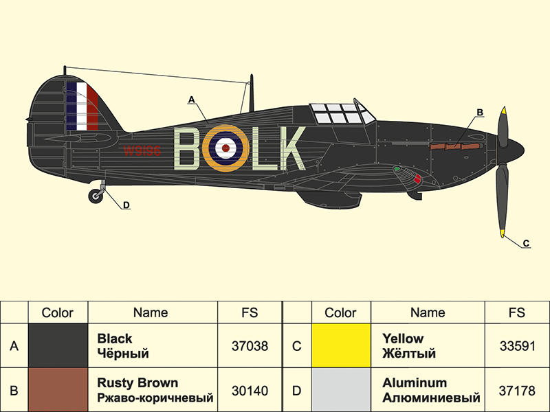 48023R Английский ночной истребитель Харрикейн I 1/48 ARK model