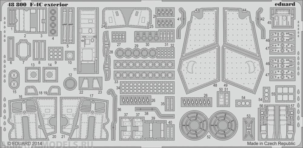 48800 Фототравление F-4C exterior S.A. For Academy kit
