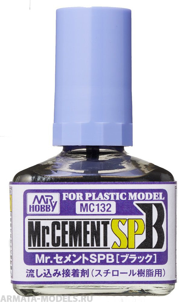 MC-132  Супержидкий быстросохнущий клей черный SPB (BLACK) 40мл