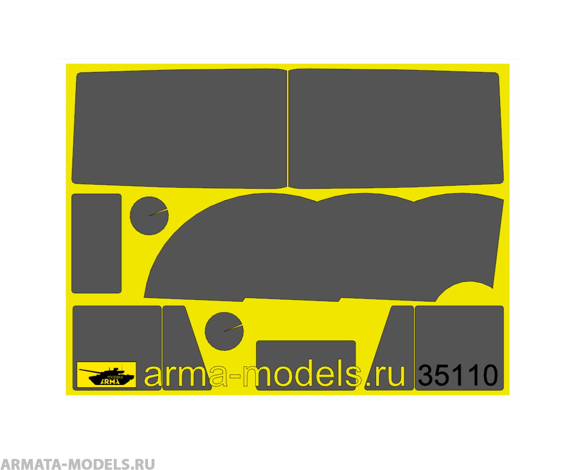 AM35114 Маска окрасочная для К-4350 Мустанг от Звезды