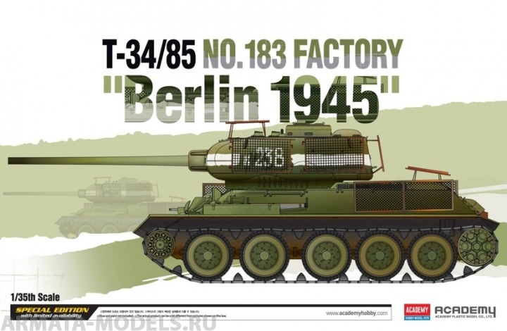13295 Танк T-34/85  завода №183, Берлин 1945 Academy