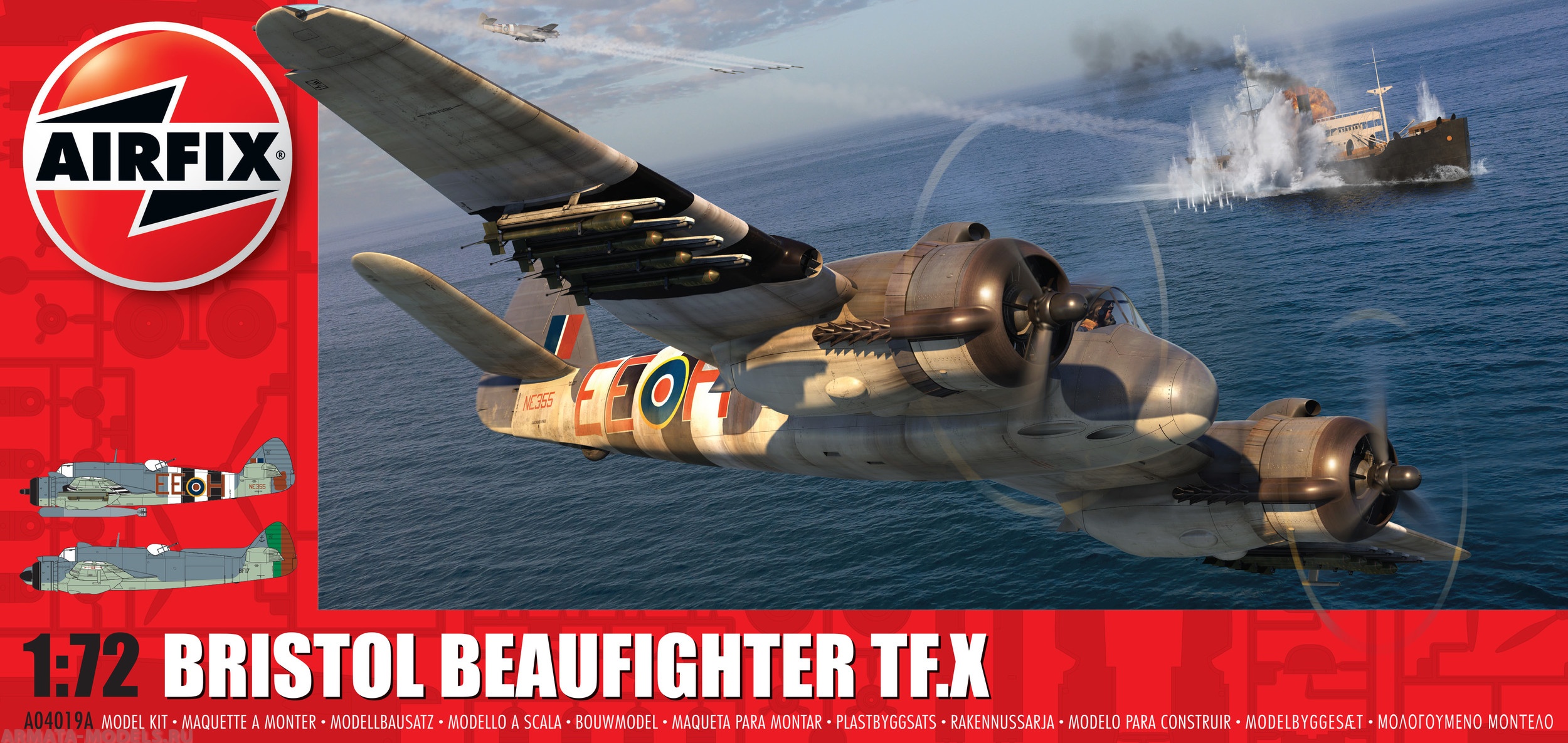 A04019A Сборная модель самолета Bristol Beaufighter TF X Airfix