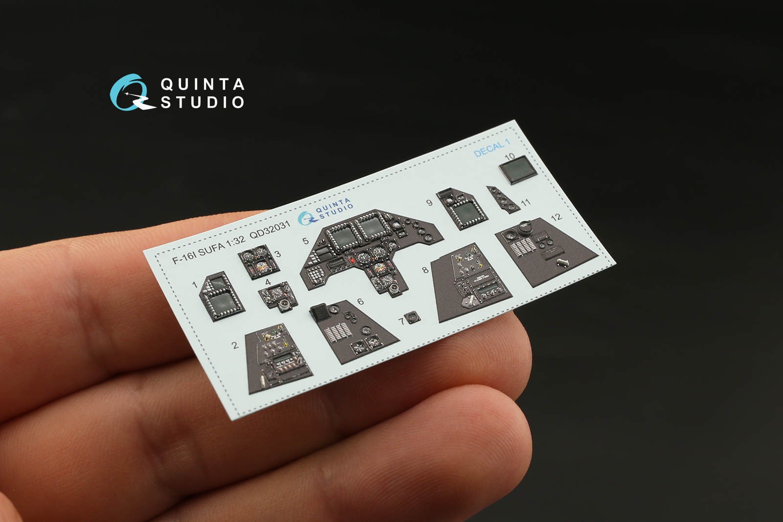 QD32031 1/32 3D Декаль интерьера кабины F-16I (для модели Academy) Quinta Studio