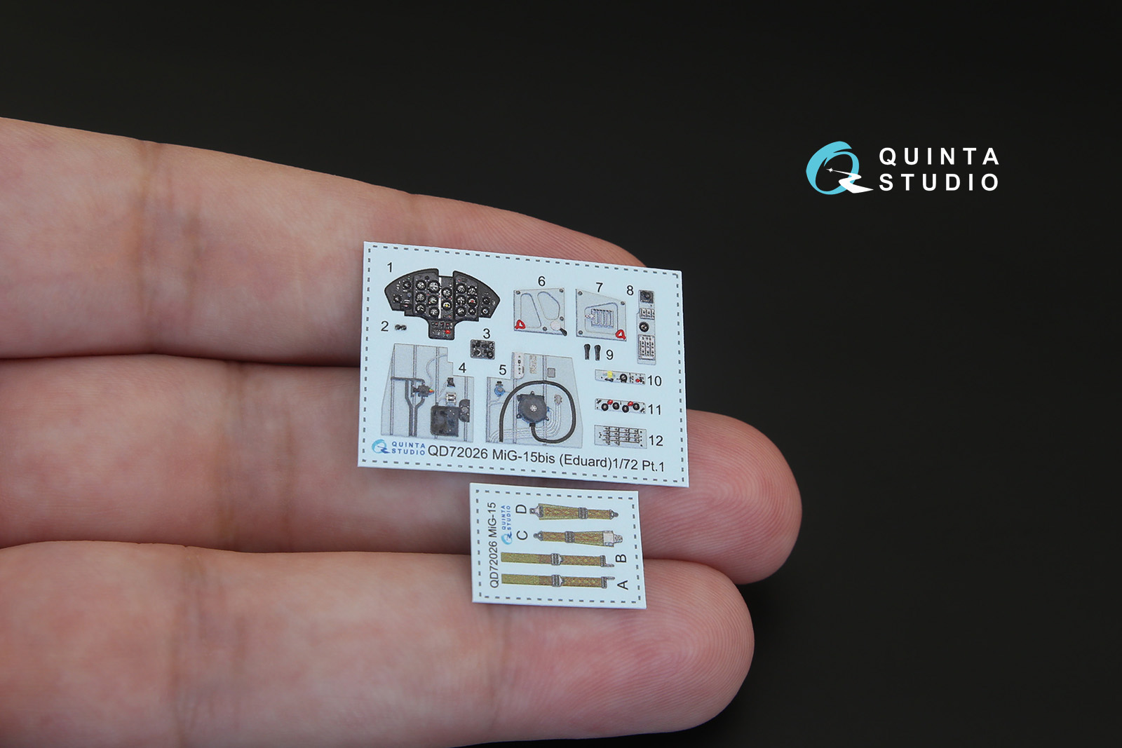 QD72026 3D Декаль интерьера кабины МиГ-15 (для модели Eduard)