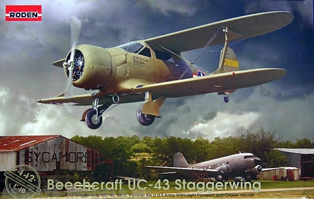 Rod442 Самолёт Beechcraft UC-43 Staggerwing Roden