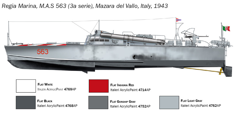 5626ИТ Торпедный катер M.A.S. 563/568 Italeri