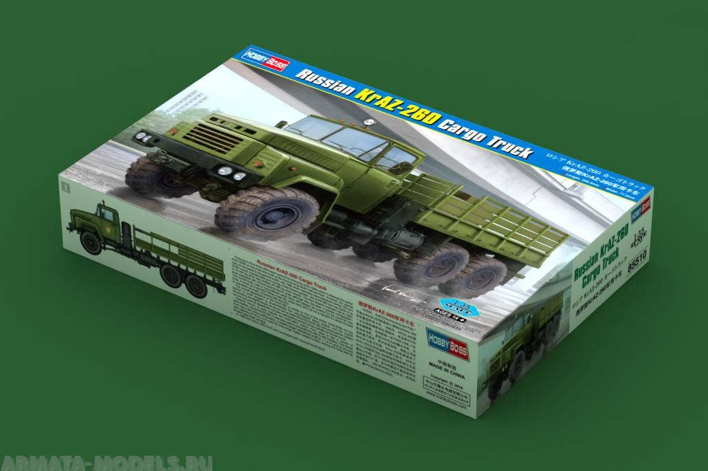 85510 Армейский грузовик Russian KrAZ-260 Cargo Truck Hobby Boss