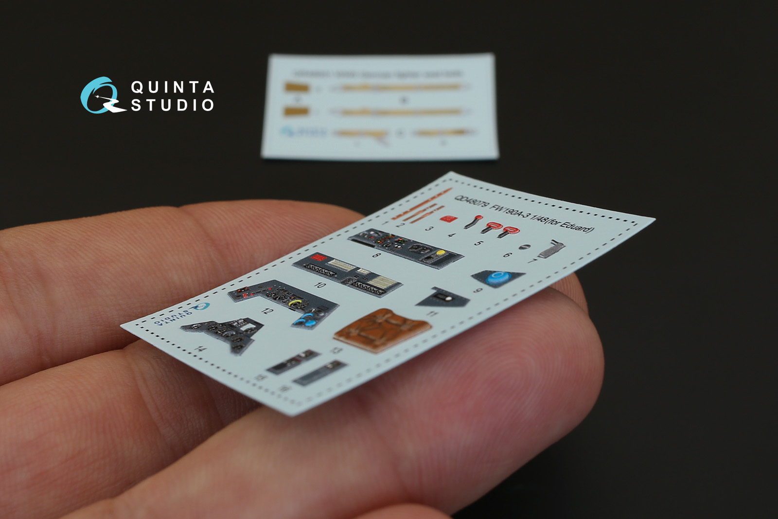 QD48079 3D Декаль интерьера кабины Fw 190A-3 (для модели Eduard) Quinta Studio