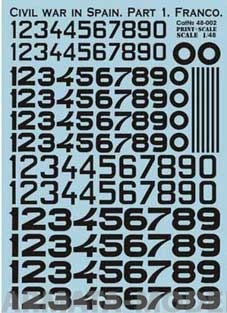 PS48-002 Декаль Гражданская война в Испании