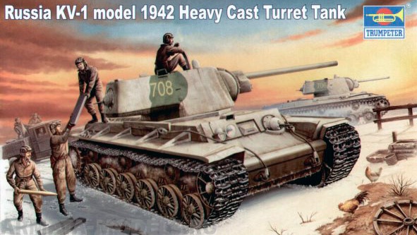 00359 Танк  КВ-1 модель 1942 г. c тяж. башней Trumpeter