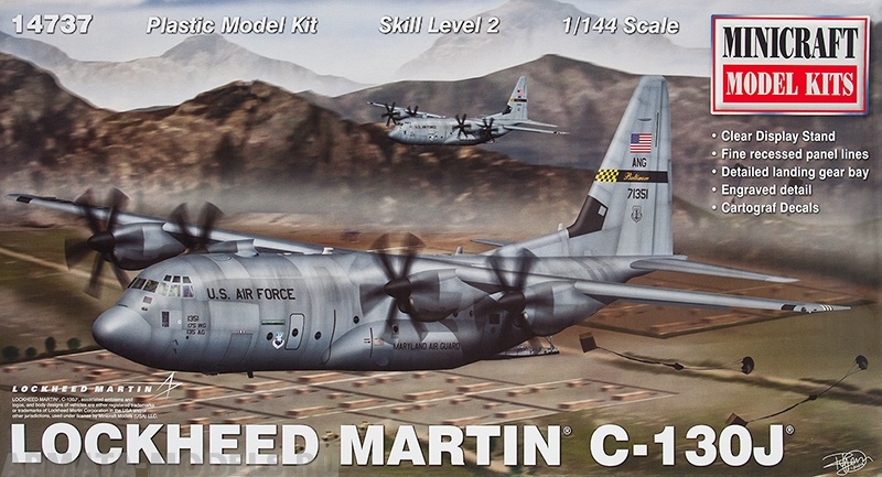 14737 Транспортный самолет C-130J with 2 markings USAF MINICRAFT