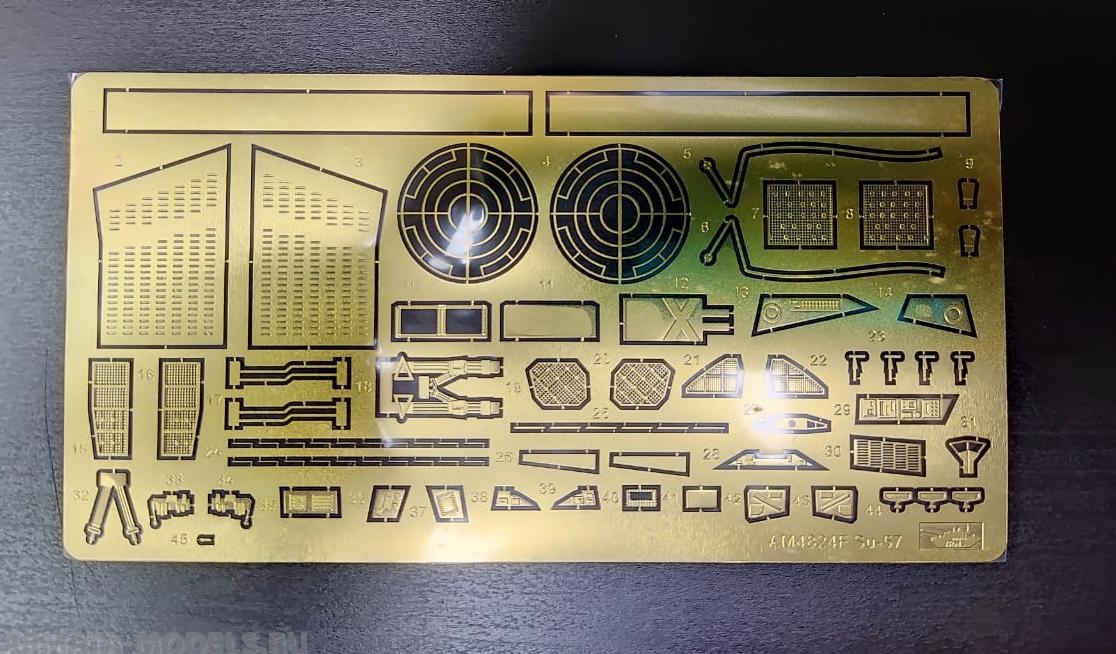 AM4824Ф Фототравление для истребителя пятого поколения Су-57 от Звезды