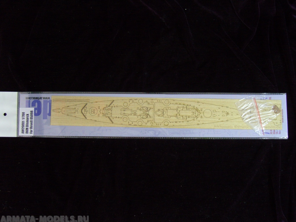 AW20001 Деревянная палуба для DKM Bismarck