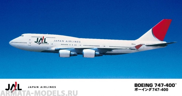 10701 Самолет JAL B747-400 Hasegawa