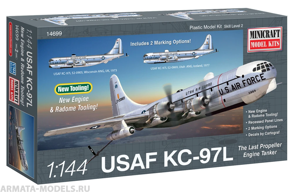 14699 Самолет танкер KC-97L USAF with 2 marking options MINICRAFT