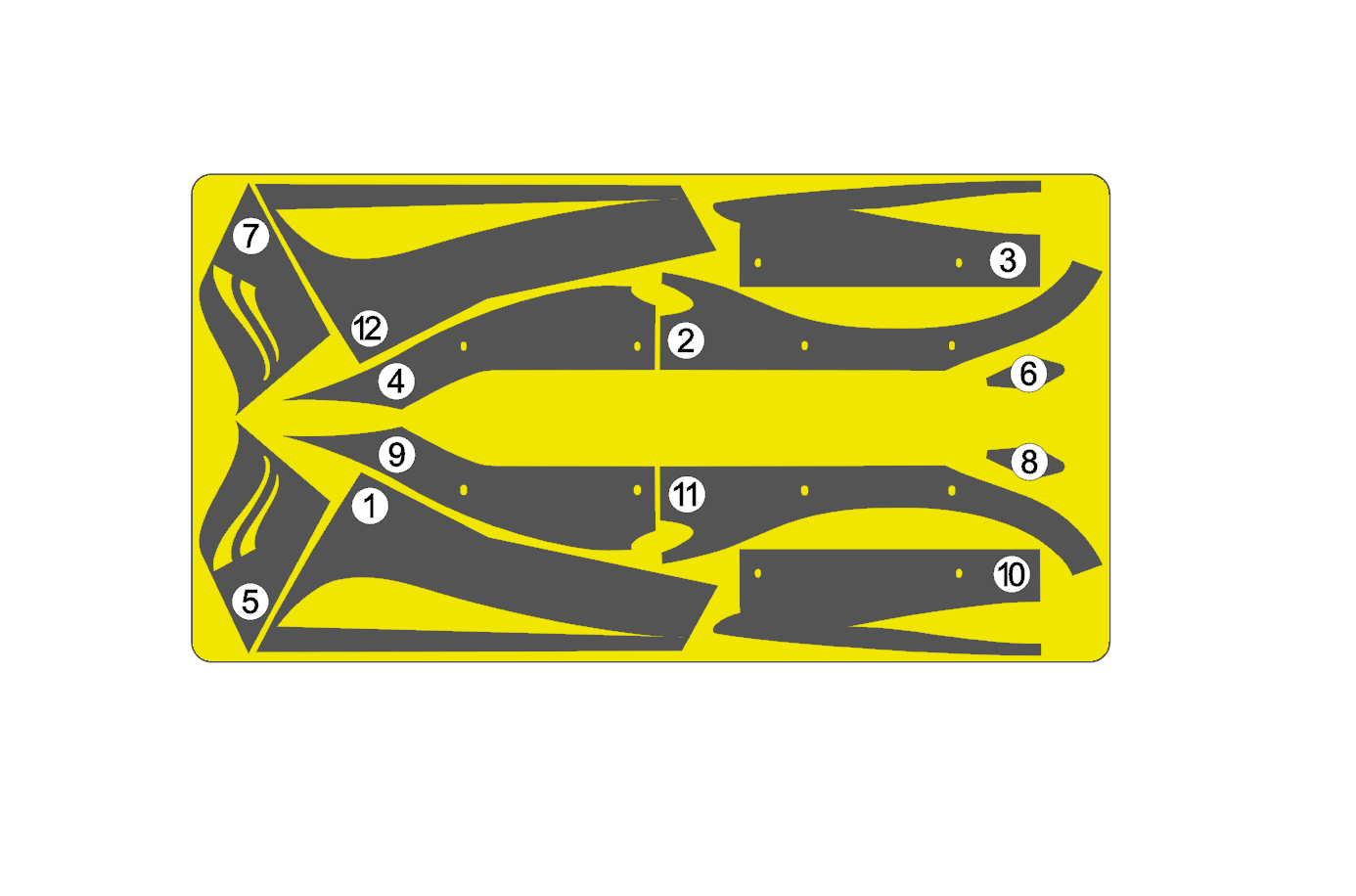 AM144118 Маска окрасочная выкраски красной ливреи Ту-204 Red Wings