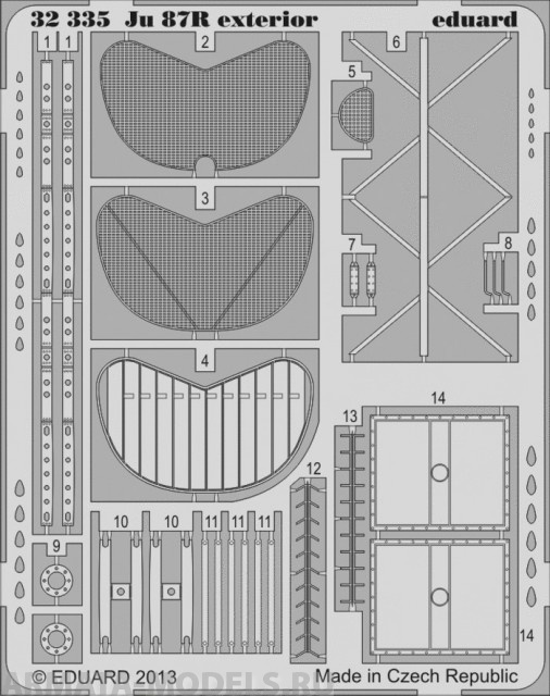 32335 Фототравление  Ju 87R exterior  для модели фирмы Trumpeter kit