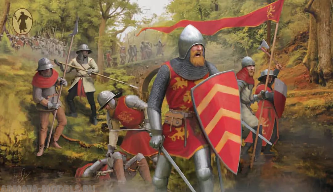 72M118ST Фигуры English Foot Soldiers 13-14 c. Strelets