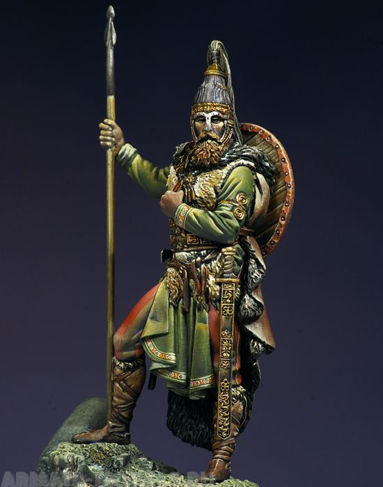 75-099PEGASO Slavic Warrior, VII century A.D. 75 мм Pegaso Models