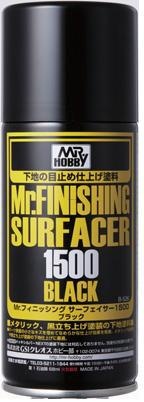 B526 Краска-грунтовка в баллончиках  Mr.FINISHING SURFACER 1500 BLACK 170мл