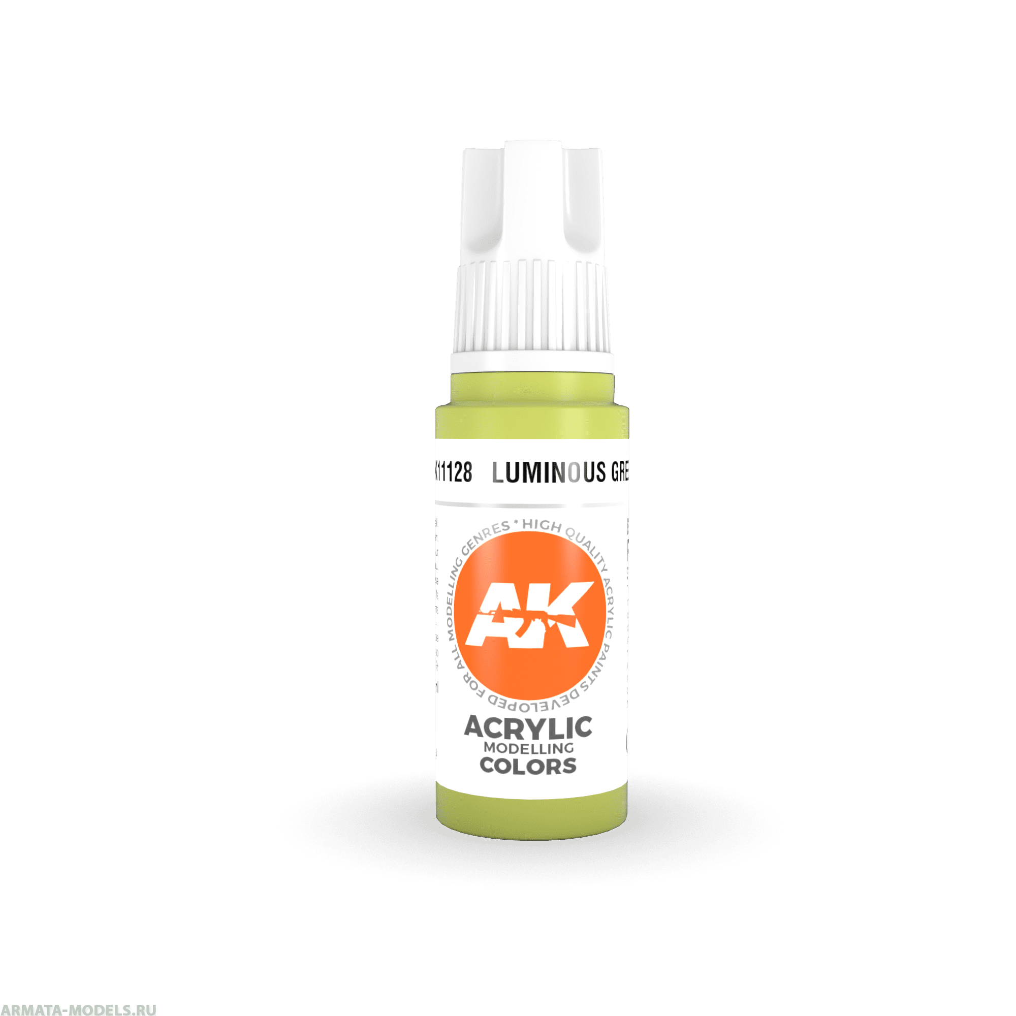 AK11128 Краска акриловая Luminous Green 17ml