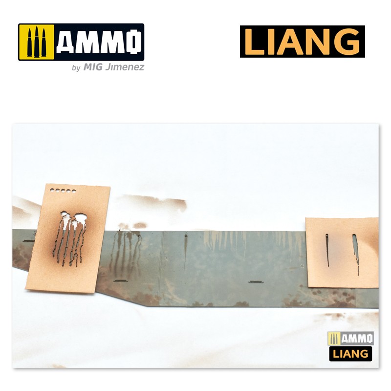 LIANG-0002 Набор трафаретов Streaking & Wet Effects Airbrush Stencils