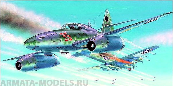 0834SM Самолёт  Messerschmitt Me 262 B-1a/U1 (1:72) Smer