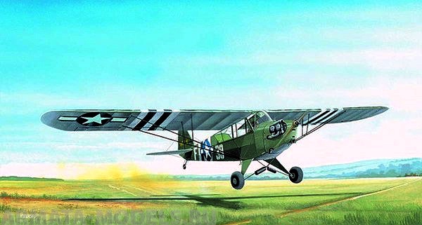 0822SM Самолёт  Piper Cub (1:48) Smer