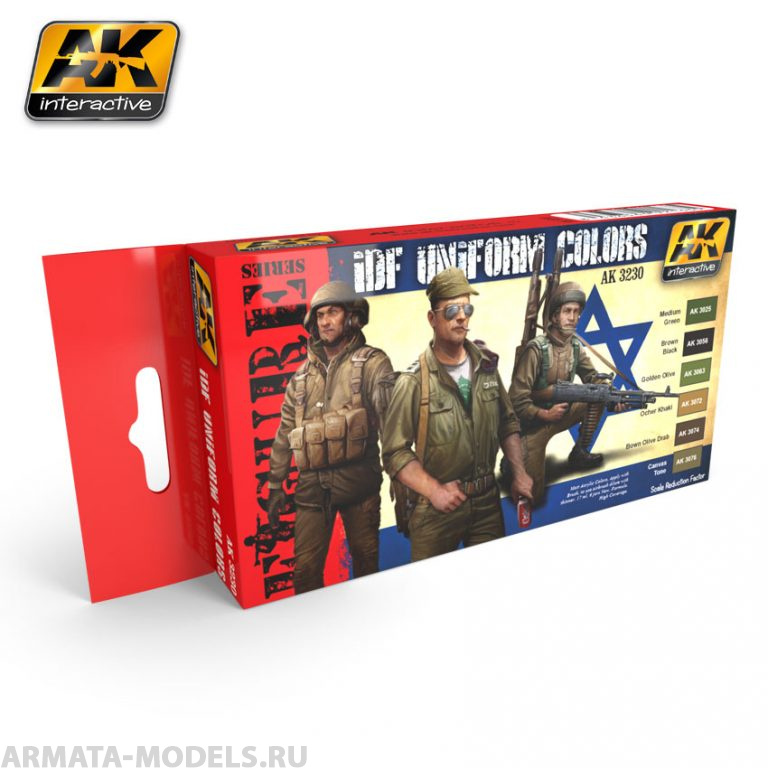 AK3230 Набор акриловых красок IDF UNIFORM COLORS
