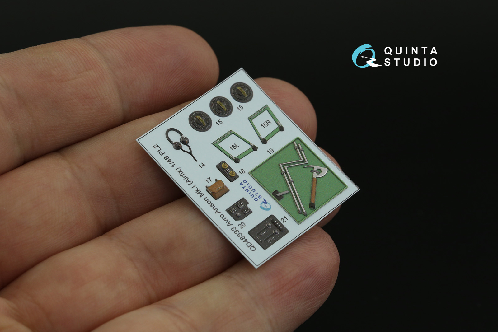 QD48333 3D Декаль интерьера кабины Avro Anson Mk.I (Airfix)