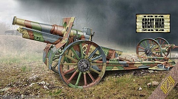 ACE72543 Французская пушка 155 мм модель1917 с деревянными колесами