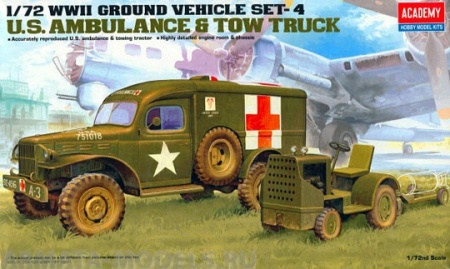 13403 Санитарный автомобиль и аэродромный тягач Academy