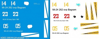 NDEC009 Декаль 1/144 для Ми-24 Афганистан